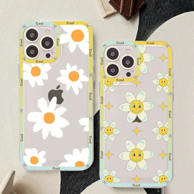 Flowers Daisy Phone Case For IPhone 14 13 12 11 Pro Max Mini X Xs XR 6 7 8 Plus SE 2020 Transparent Case
Flowers Daisy Phone Case For IPhone 14 13 12 11 Pro Max Mini X Xs XR 6 7 8 Plus SE 2020 Transparent Case