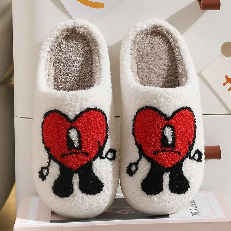 Winter Home Warm Women Slippers House Girl Fur Cute Bad Bunny Love Cushion Slides Bedroom Ladies Cotton Female Plush Shoes 2022
Winter Home Warm Women Slippers House Girl Fur Cute Bad Bunny Love Cushion Slides Bedroom Ladies Cotton Female Plush Shoes 2022