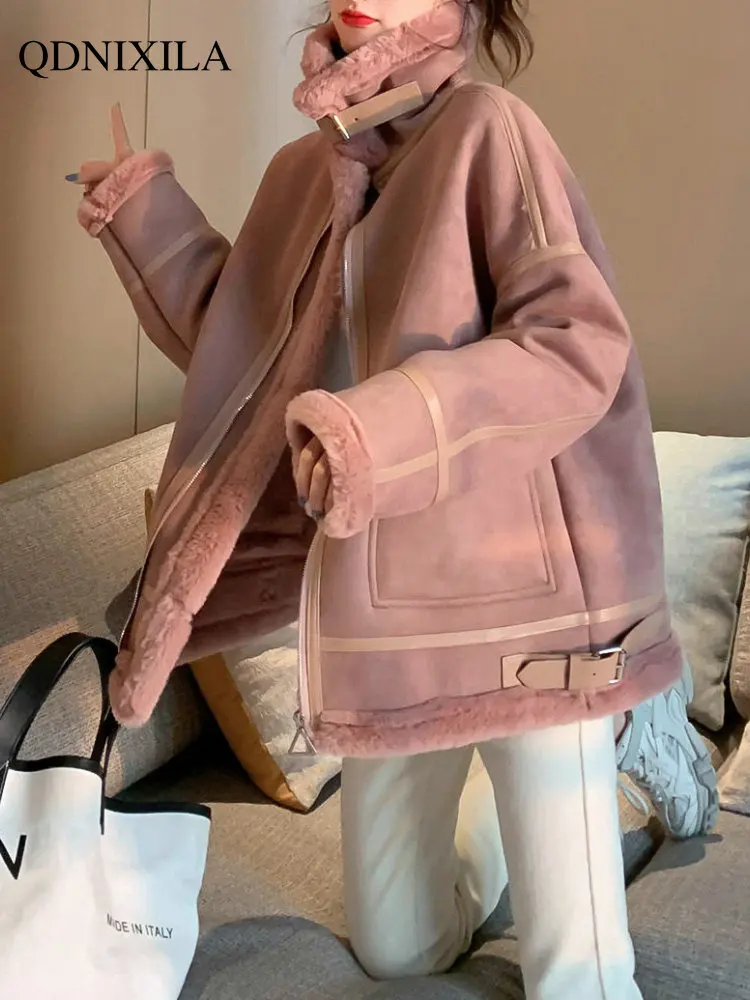 Winter Coat for Women 2022 Fur Coat Loose Thickened Stand Collar Autumn Winter Short Coat Small Lamb Wool Casual Jacket Women
Winter Coat for Women 2022 Fur Coat Loose Thickened Stand Collar Autumn Winter Short Coat Small Lamb Wool Casual Jacket Women