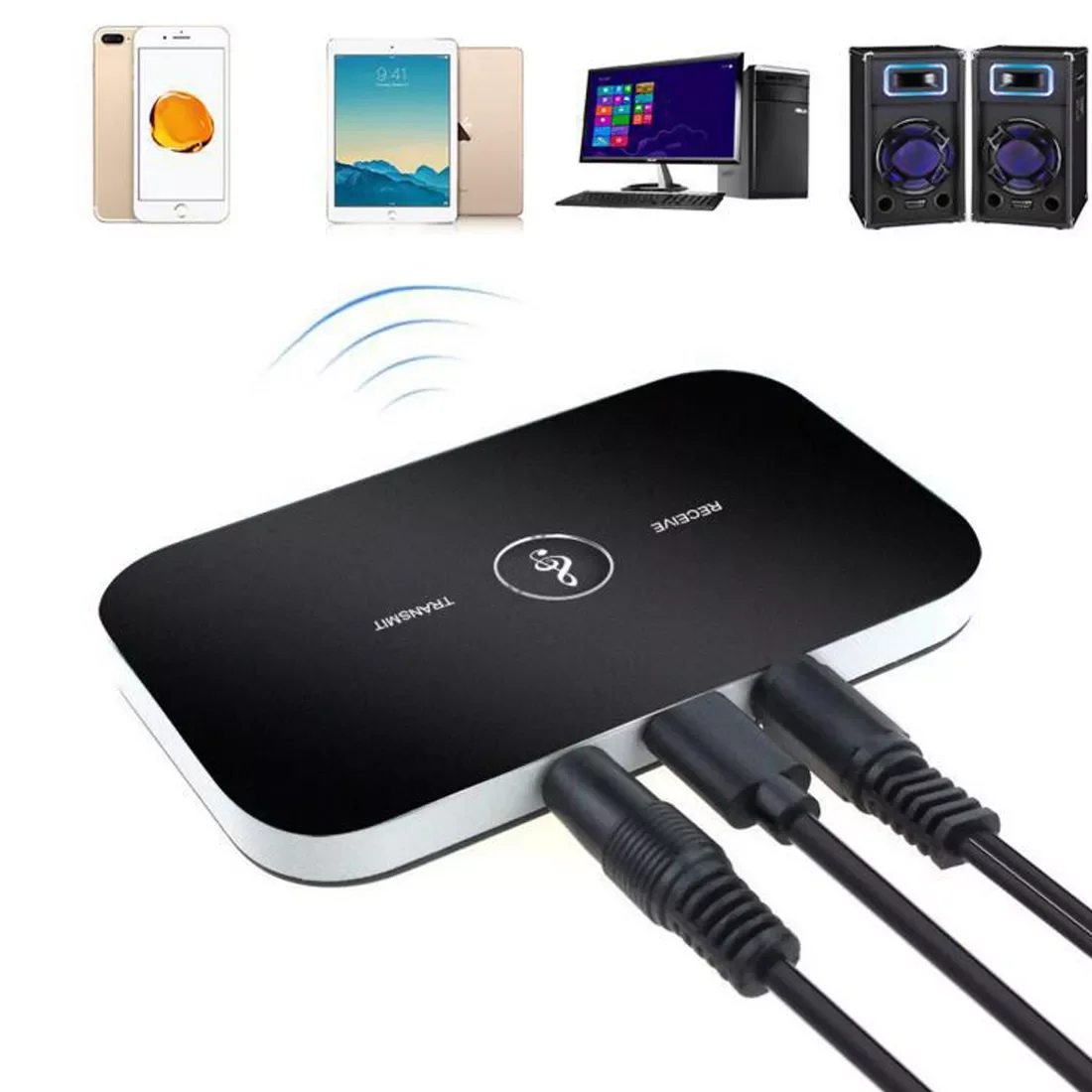 5.0 Audio Receiver Transmitter 300Mah Battery 3.5mm AUX Jack Stereo Music Wireless Adapters For TV Car PC Headphone
5.0 Audio Receiver Transmitter 300Mah Battery 3.5mm AUX Jack Stereo Music Wireless Adapters For TV Car PC Headphone