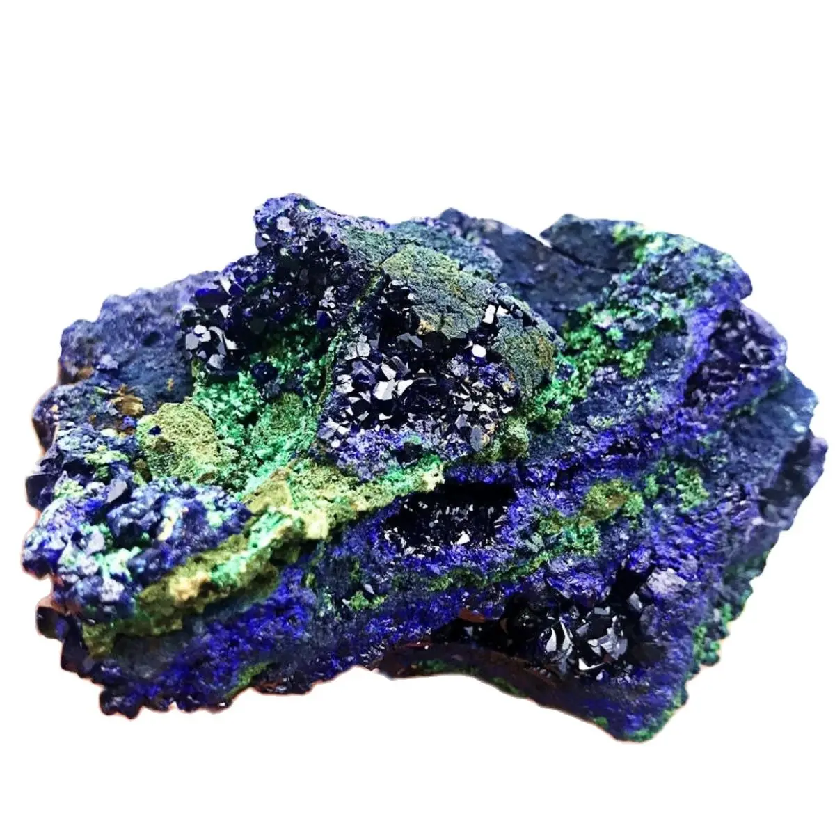 Натуральный азурит, малахит, кварц 
Натуральный азурит, малахит, кварц