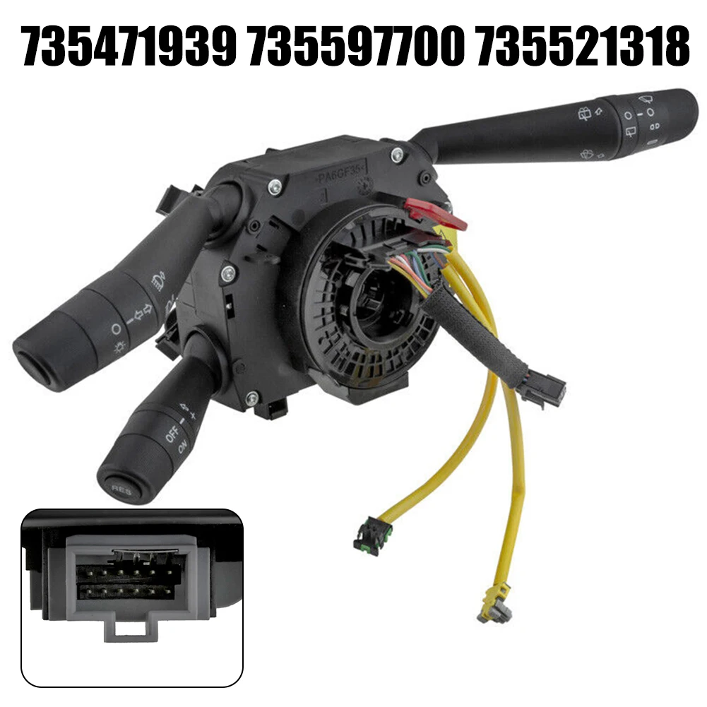 1x Black Plastic Steering Column Switch/Combination Switch Assembly For Fiat Punto/EVO-Van - 3/5 Doors #735471939/ 735521318
1x Black Plastic Steering Column Switch/Combination Switch Assembly For Fiat Punto/EVO-Van - 3/5 Doors #735471939/ 735521318