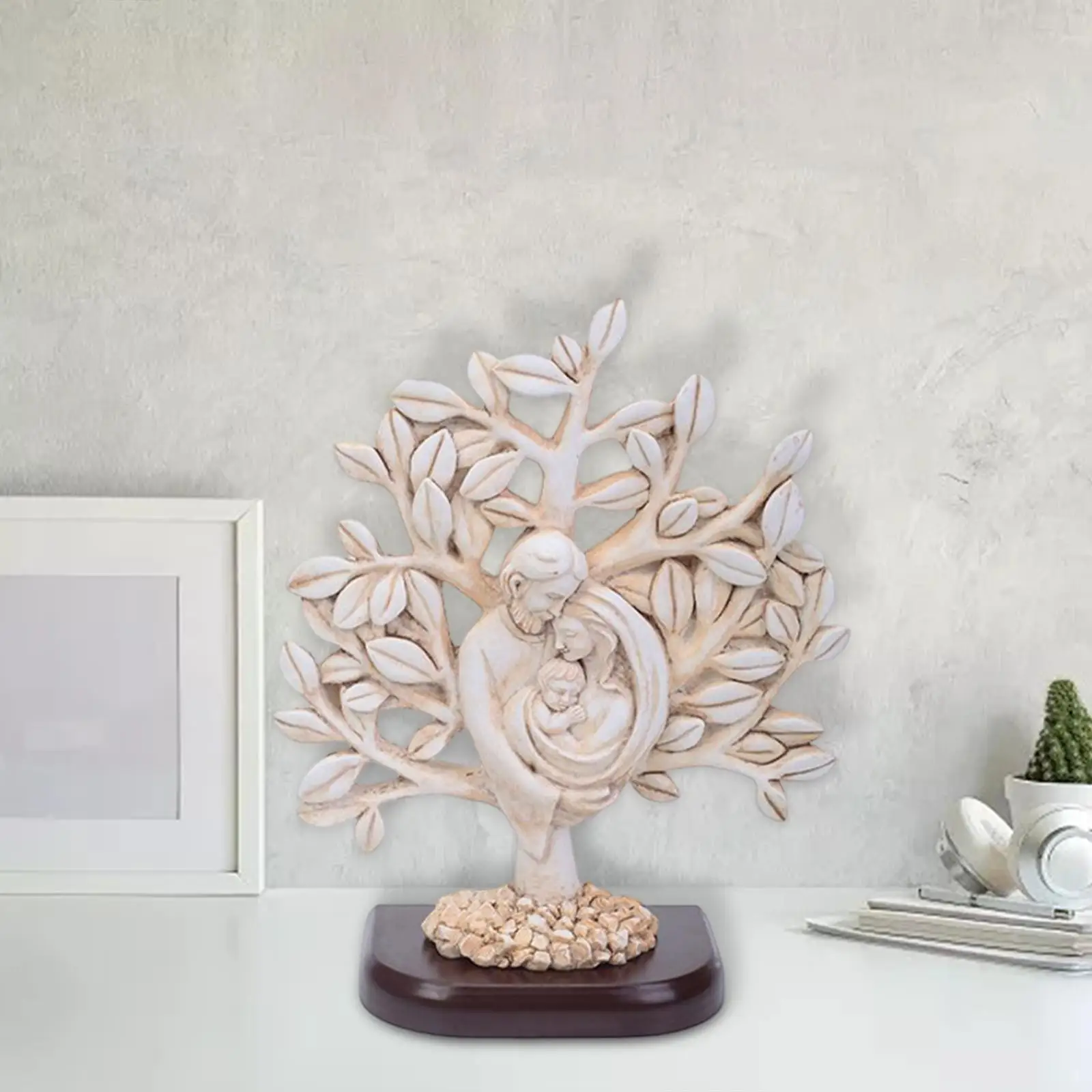 Nativity Scene Figurines Artwork Holy Family Figure for Farmhouse Cabinet 
Nativity Scene Figurines Artwork Holy Family Figure for Farmhouse Cabinet