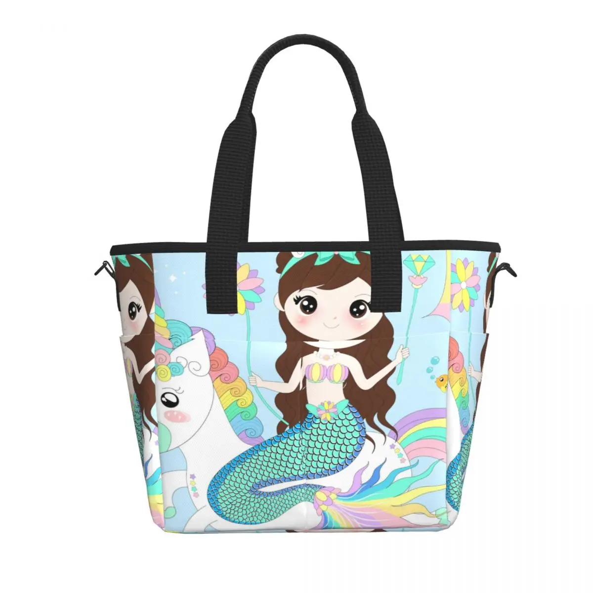Дорожная изолированная сумка для обеда, Милая Русалка для верховой езды, с принтом единорога, вместительный чехол для пикника
Дорожная изолированная сумка для обеда, Милая Русалка для верховой езды, с принтом единорога, вместительный чехол для пикника