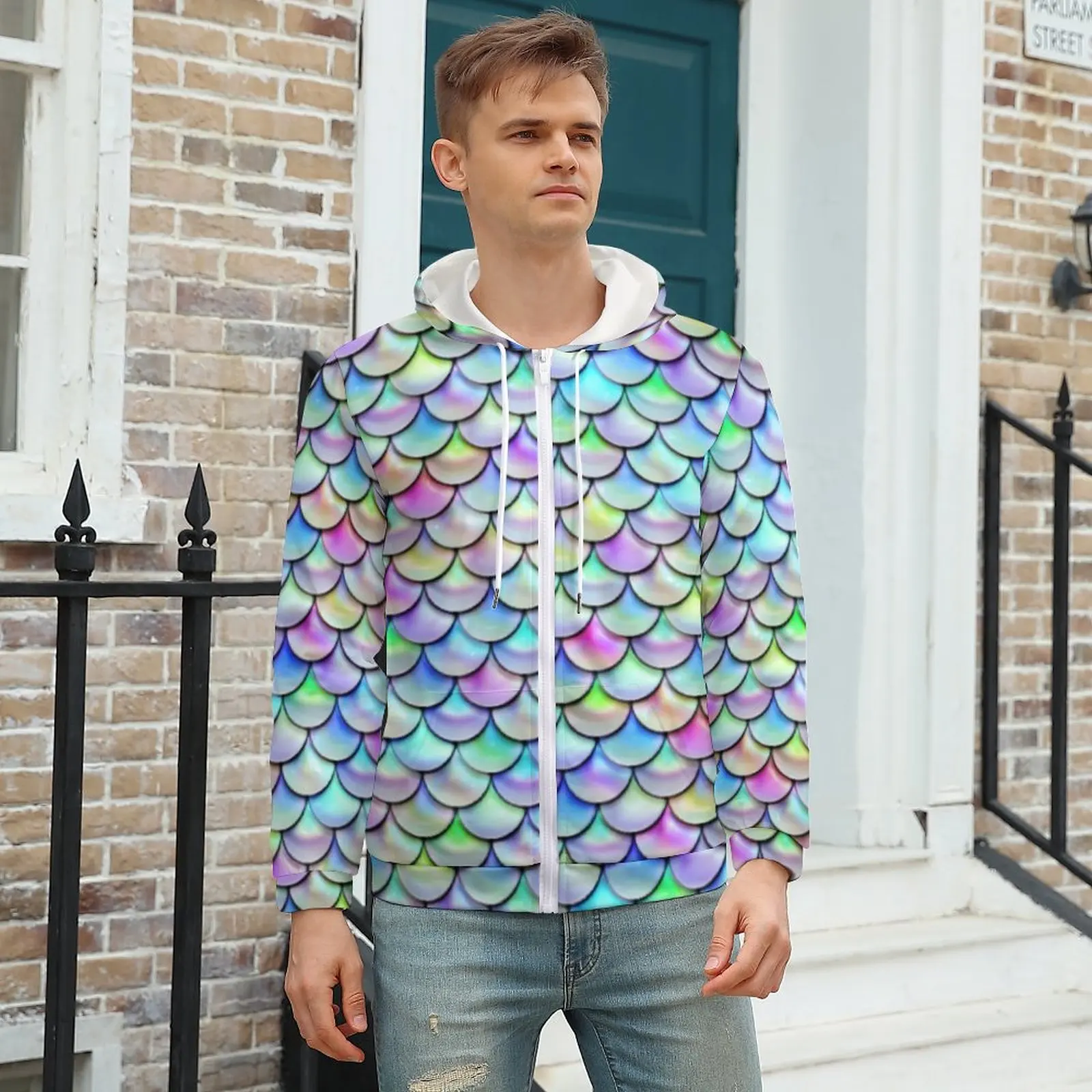 Colorful Mermaid Scales Loose Hoodies Couple Rainbow Bubble Print Street Fashion Hoodie Winter Long-Sleeve Cute Tops Large Size
Colorful Mermaid Scales Loose Hoodies Couple Rainbow Bubble Print Street Fashion Hoodie Winter Long-Sleeve Cute Tops Large Size