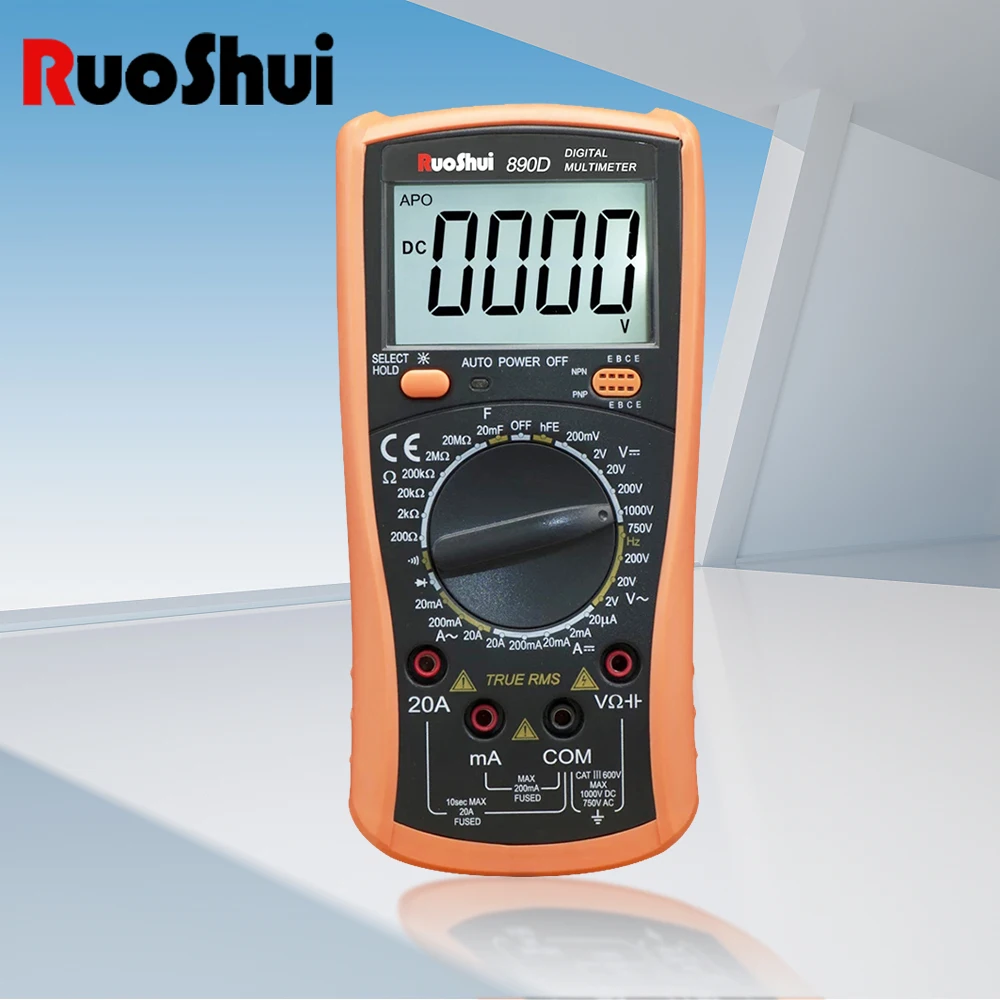 RuoShui AC/DC LCD Digital Multimeter Voltmeter Ammeter Ohm Tester High Safety Handheld Meter Multimeter Automatic Shutdown
RuoShui AC/DC LCD Digital Multimeter Voltmeter Ammeter Ohm Tester High Safety Handheld Meter Multimeter Automatic Shutdown