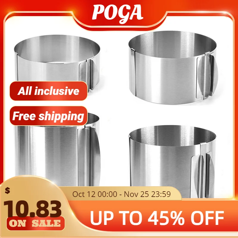 430 Stainless Steel 6-30cm Telescopic Mousse Ring Rustproof With Scale Heightened 6-15cm Baking Cake Ring For Families Baking
430 Stainless Steel 6-30cm Telescopic Mousse Ring Rustproof With Scale Heightened 6-15cm Baking Cake Ring For Families Baking