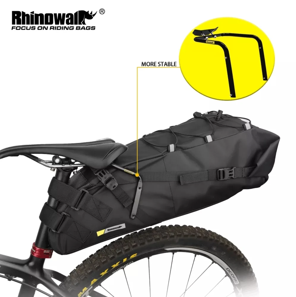 

Rhinowalk Waterproof Bicycle Saddle Bag Or Stabilizer Bracket 10L-13L Large Capacity Tail Rear Bike Bag Cycling MTB Trunk