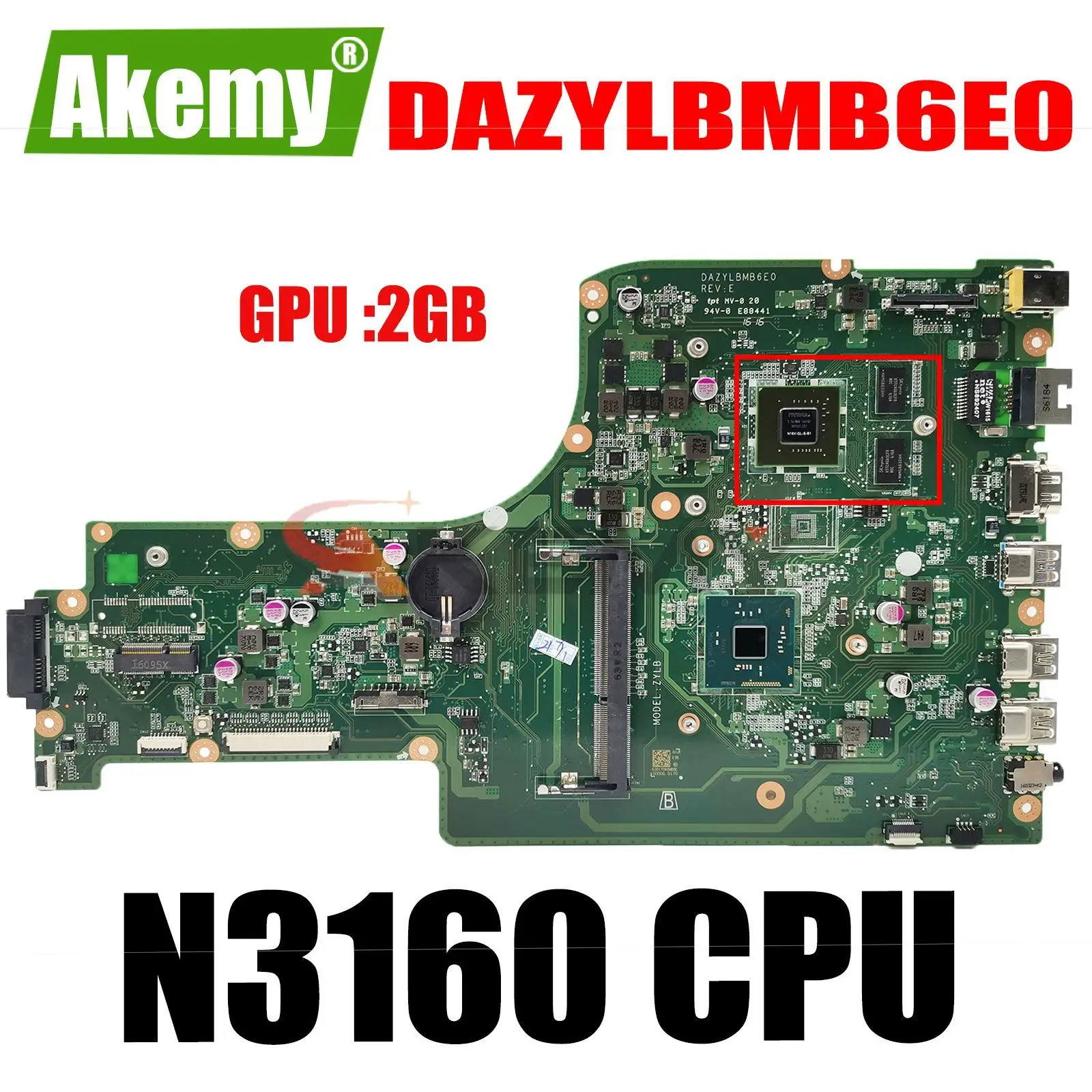 Материнская плата для ноутбука ACER Aspire ES1-731 N3160 GPU 910M 2GB Материнская плата DAZYLBMB6E0 REV:E полностью протестирована и работает идеально
Материнская плата для ноутбука ACER Aspire ES1-731 N3160 GPU 910M 2GB Материнская плата DAZYLBMB6E0 REV:E полностью протестирована и работает идеально