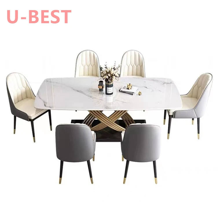 U-BEST Modern Light Luxury Stainless Steel Natural Customized Marble Rectangular Table For Dining Room Italian Simple Furniture
U-BEST Modern Light Luxury Stainless Steel Natural Customized Marble Rectangular Table For Dining Room Italian Simple Furniture