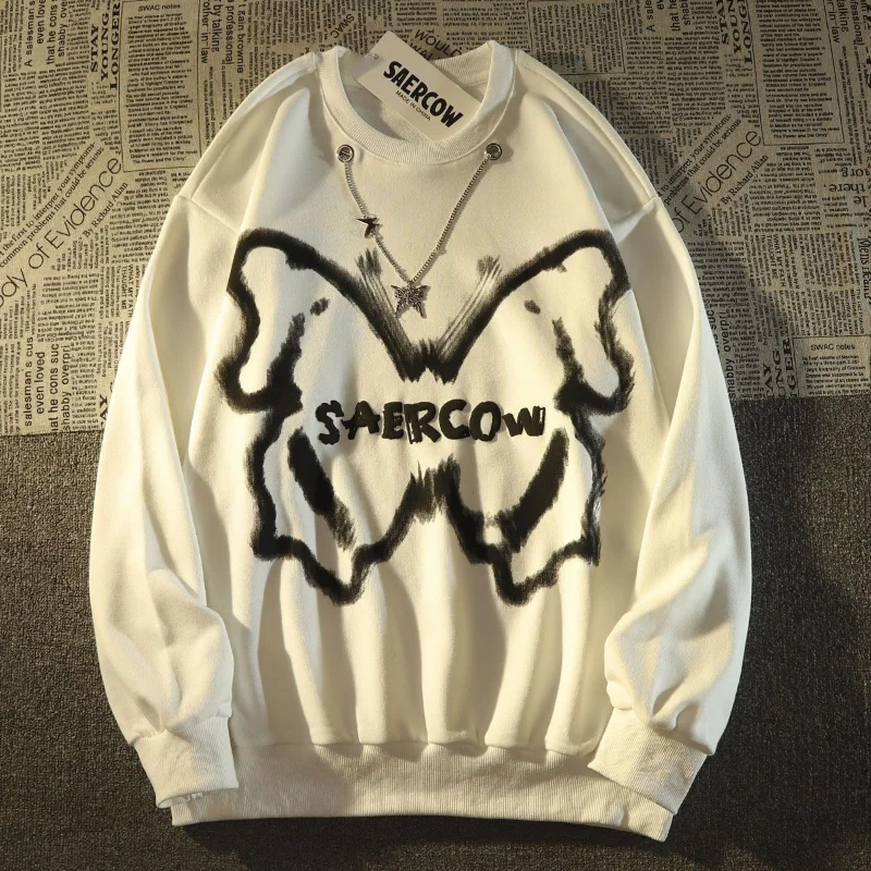 Europe and America Oversize Couple Men Clothing Pop Clothes American Retro High Street Necklace Round Neck Sweater Men Hoodies
Europe and America Oversize Couple Men Clothing Pop Clothes American Retro High Street Necklace Round Neck Sweater Men Hoodies
