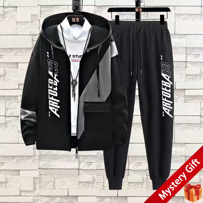 Мужской спортивный костюм из двух предметов, кофта с капюшоном и штаны на завязках с надписью и графическим контрастным принтом, корейская ...
Мужской спортивный костюм из двух предметов, кофта с капюшоном и штаны на завязках с надписью и графическим контрастным принтом, корейская ...