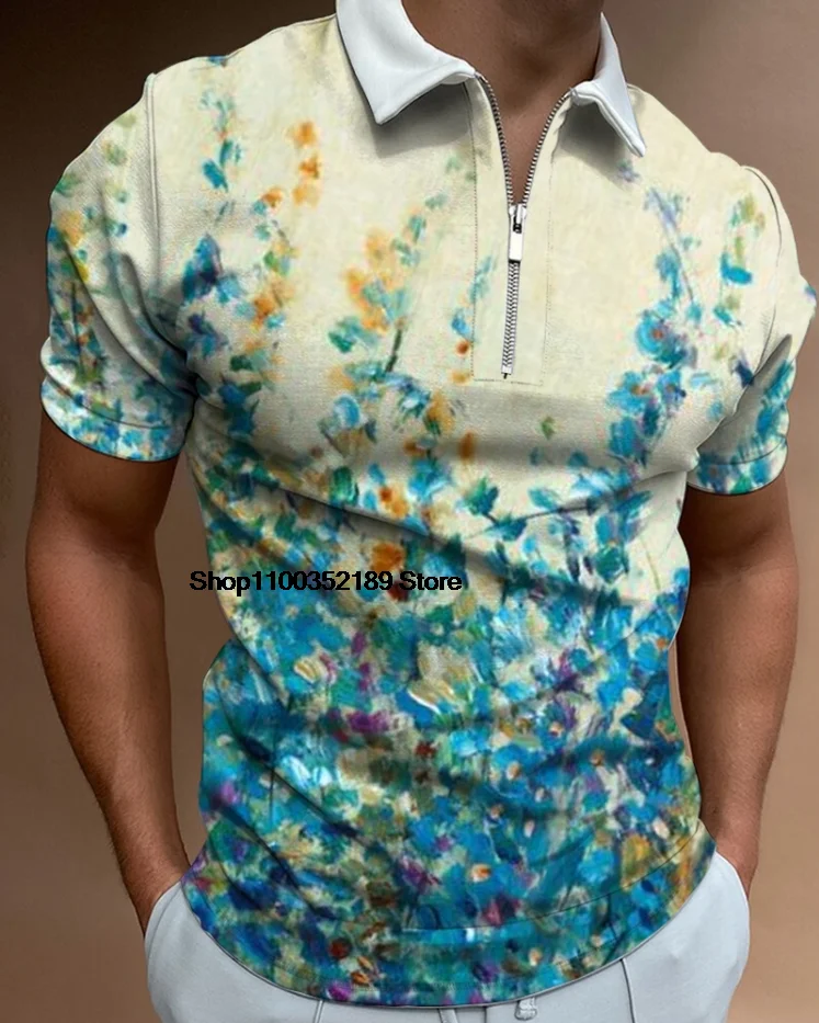 New Style Men Polo T-Shirts Zipper Floral Short Sleeve Male Wear Turn-Down Collar Casual Fashion Pullovers Oversize S-5XL
New Style Men Polo T-Shirts Zipper Floral Short Sleeve Male Wear Turn-Down Collar Casual Fashion Pullovers Oversize S-5XL