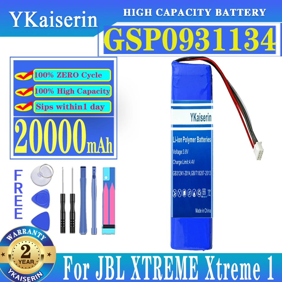 YKaiserin 20000mAh GSP0931134 Speaker Battery for JBL XTREME/Xtreme 1/Xtreme1 Batteries Tracking Number with Tools
YKaiserin 20000mAh GSP0931134 Speaker Battery for JBL XTREME/Xtreme 1/Xtreme1 Batteries Tracking Number with Tools