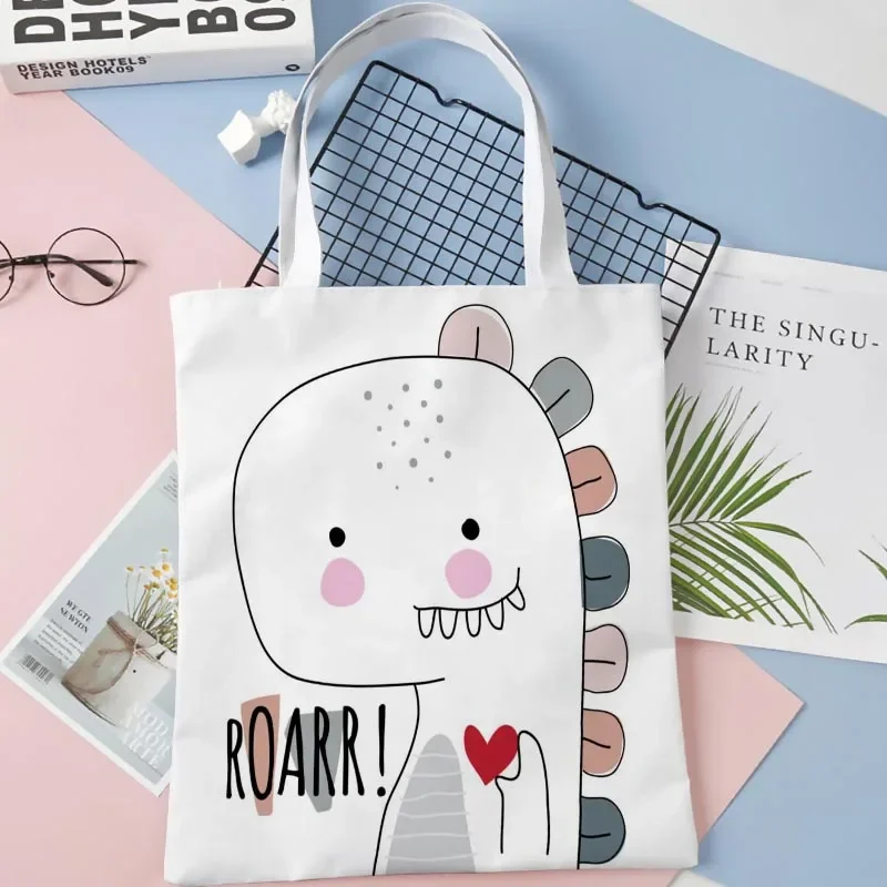 Women Bag Cute Animals Dinosaur ShopperBags Reusable Handbag Large Capacity Vintage Shoulder Bag Linen Fabric Bag 1016WJY
Women Bag Cute Animals Dinosaur ShopperBags Reusable Handbag Large Capacity Vintage Shoulder Bag Linen Fabric Bag 1016WJY