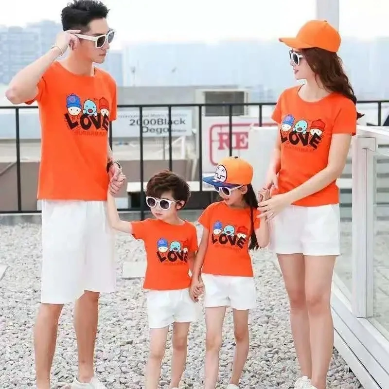 Family Matching t Shirt Casual Father Son Mother and Daughter Cotton Shirts Parent-child Red Cartoon T-shirt Short Sleeve Tops
Family Matching t Shirt Casual Father Son Mother and Daughter Cotton Shirts Parent-child Red Cartoon T-shirt Short Sleeve Tops