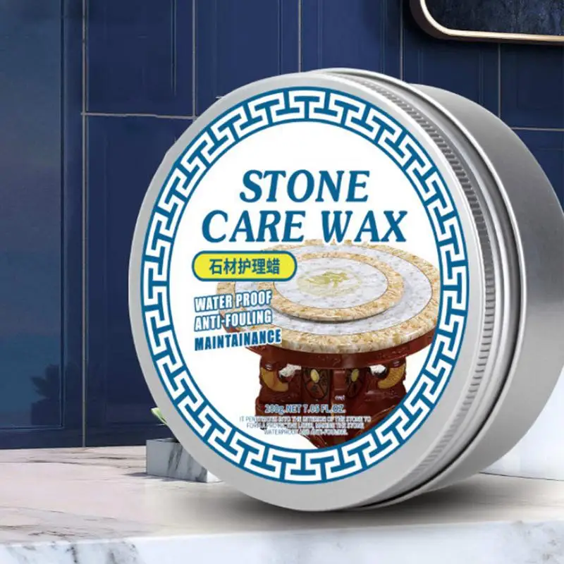 

Stone Wax Polish 200g Stone Tile Care Stone Maintenance Wax Suits Countertop Marble Furniture Repair Paste Stone Floors Cleaning