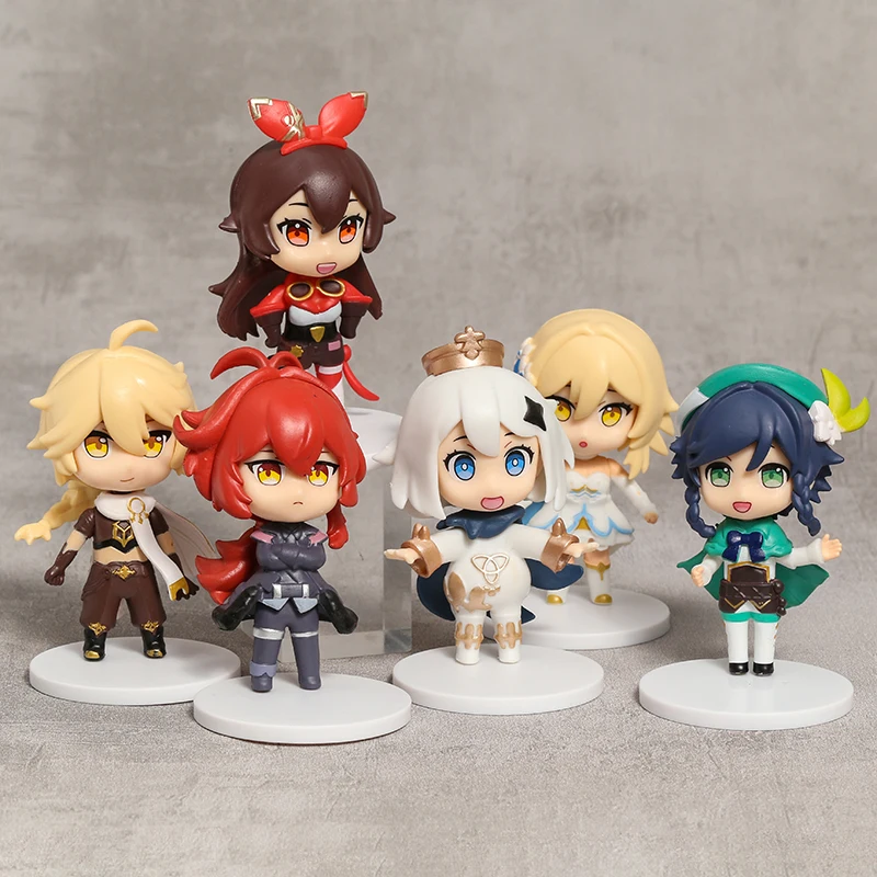 Genshin Impact Paimon Lumine Aether Amber Diluc Ragnvindr Barbatos PVC Figures Toys 6pcs/set Brinquedos
Genshin Impact Paimon Lumine Aether Amber Diluc Ragnvindr Barbatos PVC Figures Toys 6pcs/set Brinquedos
