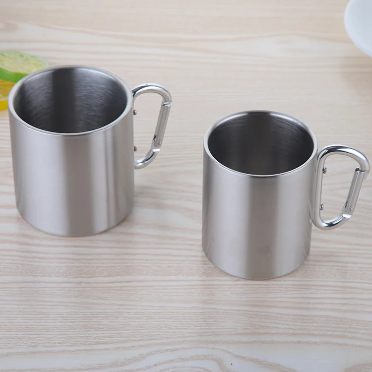Double Vacuum Coffee Cup 220ml 300ml 350ml 450ml Travel Mug Stainless Steel Outdoor Children Cup Carabiner Hook Handle Heat Resi
Double Vacuum Coffee Cup 220ml 300ml 350ml 450ml Travel Mug Stainless Steel Outdoor Children Cup Carabiner Hook Handle Heat Resi