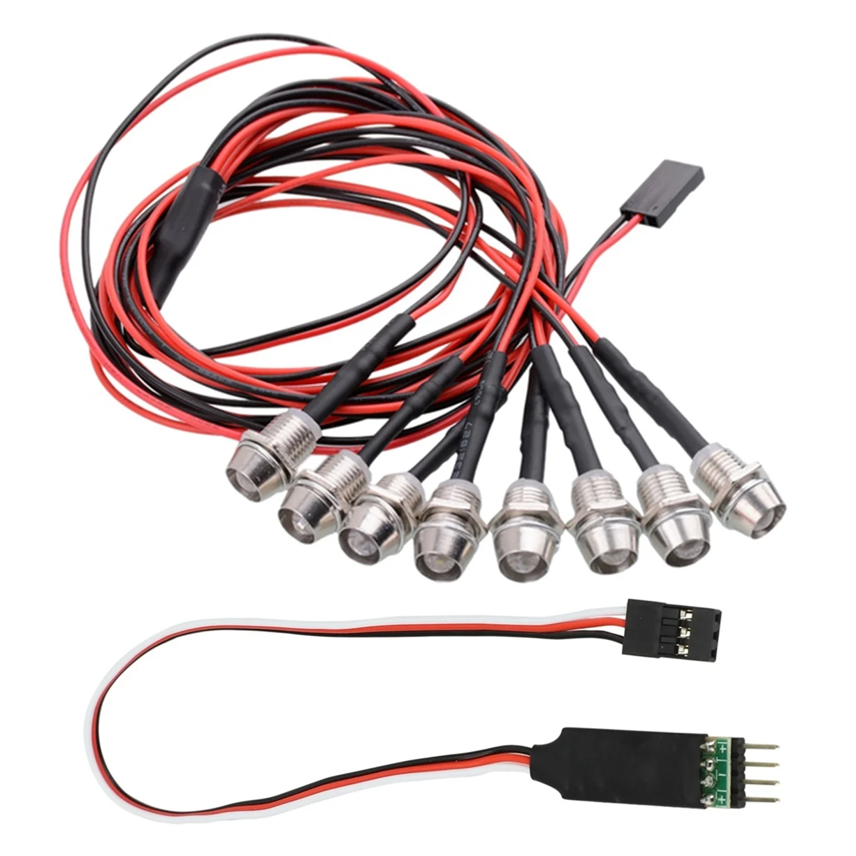 8 LED Light Kit 2 White 2 Red 4 Yellow with CH3 Lamp Control Panel for 1/8 1/10 Axial SCX10 Traxxas TRX4 D90 HSP RC Car
8 LED Light Kit 2 White 2 Red 4 Yellow with CH3 Lamp Control Panel for 1/8 1/10 Axial SCX10 Traxxas TRX4 D90 HSP RC Car