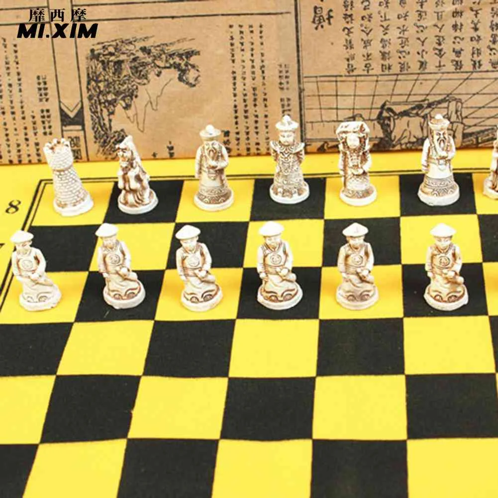 Antique Characters Chess Pieces Games Set Chessboard Mat Checkers Board Game Toy
Antique Characters Chess Pieces Games Set Chessboard Mat Checkers Board Game Toy