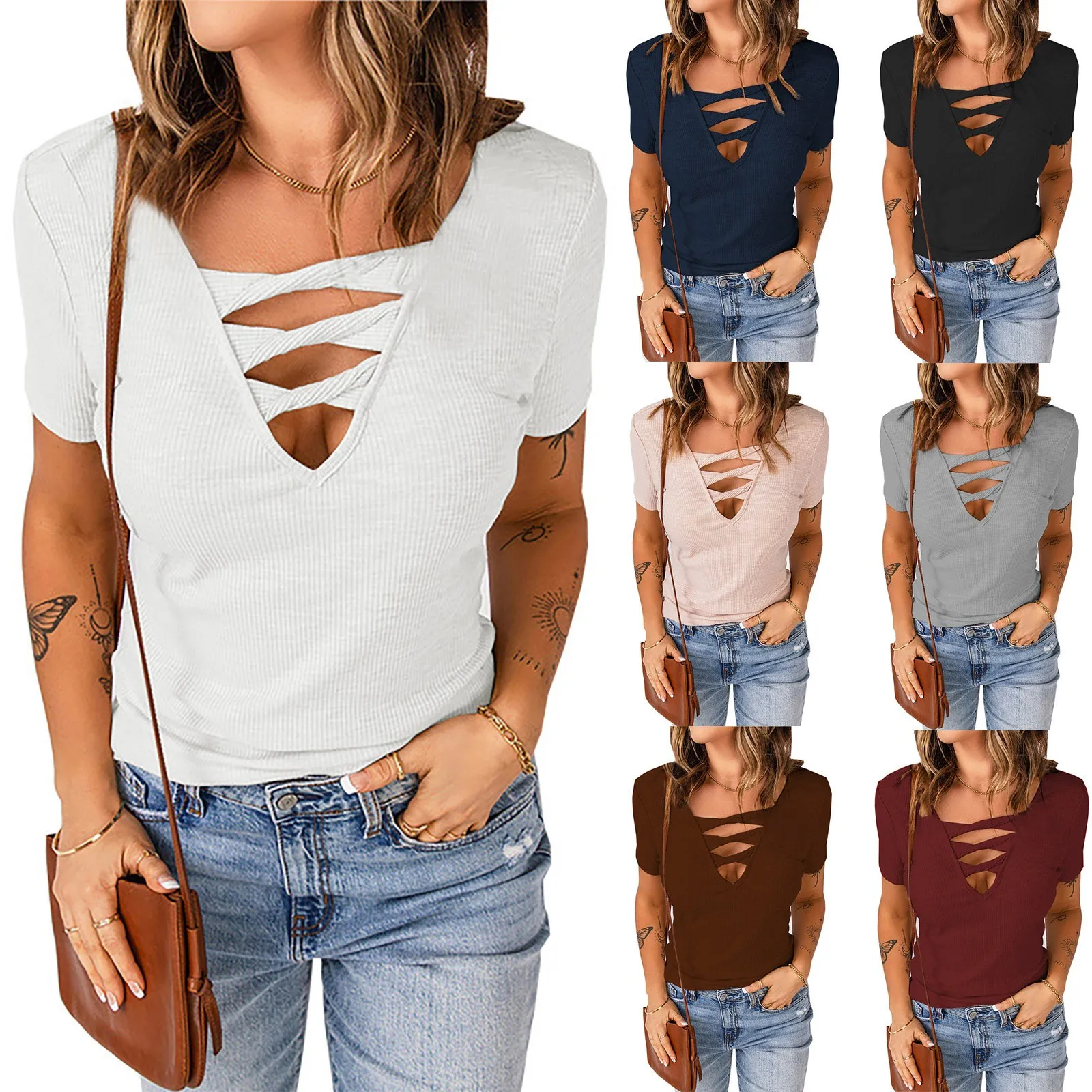 Летняя блузка, рубашка, топы для женщин, модная повседневная однотонная блузка с коротким рукавом и круглым вырезом на пуговицах, топы, модн...
Летняя блузка, рубашка, топы для женщин, модная повседневная однотонная блузка с коротким рукавом и круглым вырезом на пуговицах, топы, модн...