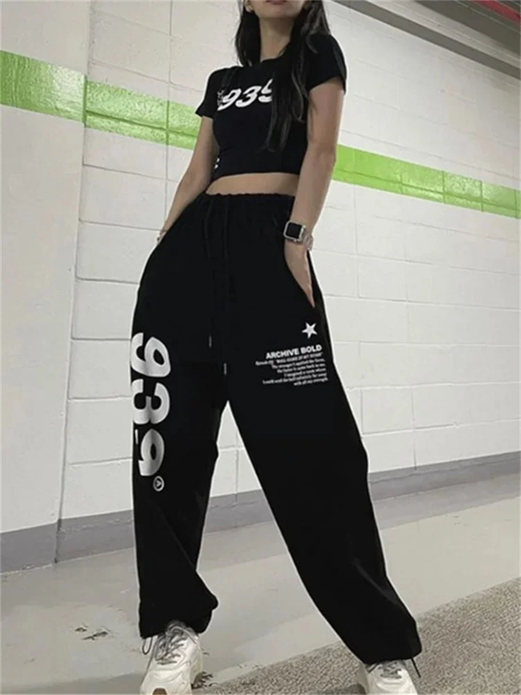 Korean Fashion Letter Print Joggers Sweatpants Women Kpop Streetwear Black Oversized Wide Leg Sports Pants Hip Hop Punk
Korean Fashion Letter Print Joggers Sweatpants Women Kpop Streetwear Black Oversized Wide Leg Sports Pants Hip Hop Punk