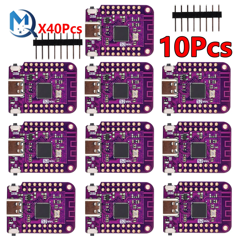 10PCS ESP32 S2 Mini WiFi Board Based ESP32-S2FN4R2 ESP32-S2 4MB Flash Type-C Connect Compatible with MicroPython
10PCS ESP32 S2 Mini WiFi Board Based ESP32-S2FN4R2 ESP32-S2 4MB Flash Type-C Connect Compatible with MicroPython