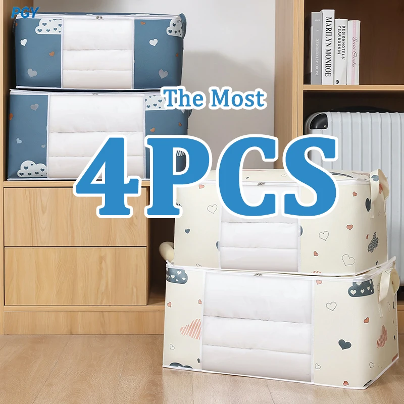 4/2/1PCS Big Capacity Storage Bag Quilt Clothes Duvet Blanket Sorting Bags Dustproof Closet Under-Bed Moisture Proof Organizer
4/2/1PCS Big Capacity Storage Bag Quilt Clothes Duvet Blanket Sorting Bags Dustproof Closet Under-Bed Moisture Proof Organizer