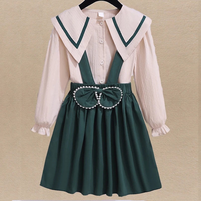 Kids Suits for Girls Sets Outfit Clothes Teenagers School Uniform Preppy Shirt & Dress Twinset Children Costumes 6 8 10 12 Years
Kids Suits for Girls Sets Outfit Clothes Teenagers School Uniform Preppy Shirt & Dress Twinset Children Costumes 6 8 10 12 Years