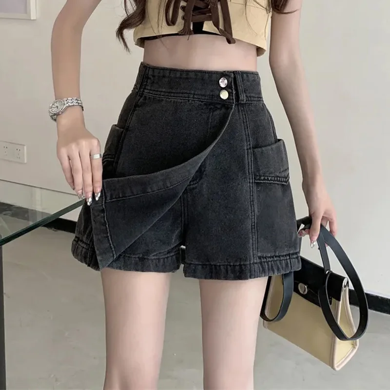 Korean Style Denim Skirt Shorts Women Summer High Waist Denim Shorts Woman Y2k Skirts For Woman Double Button Women Skirt Shorts
Korean Style Denim Skirt Shorts Women Summer High Waist Denim Shorts Woman Y2k Skirts For Woman Double Button Women Skirt Shorts