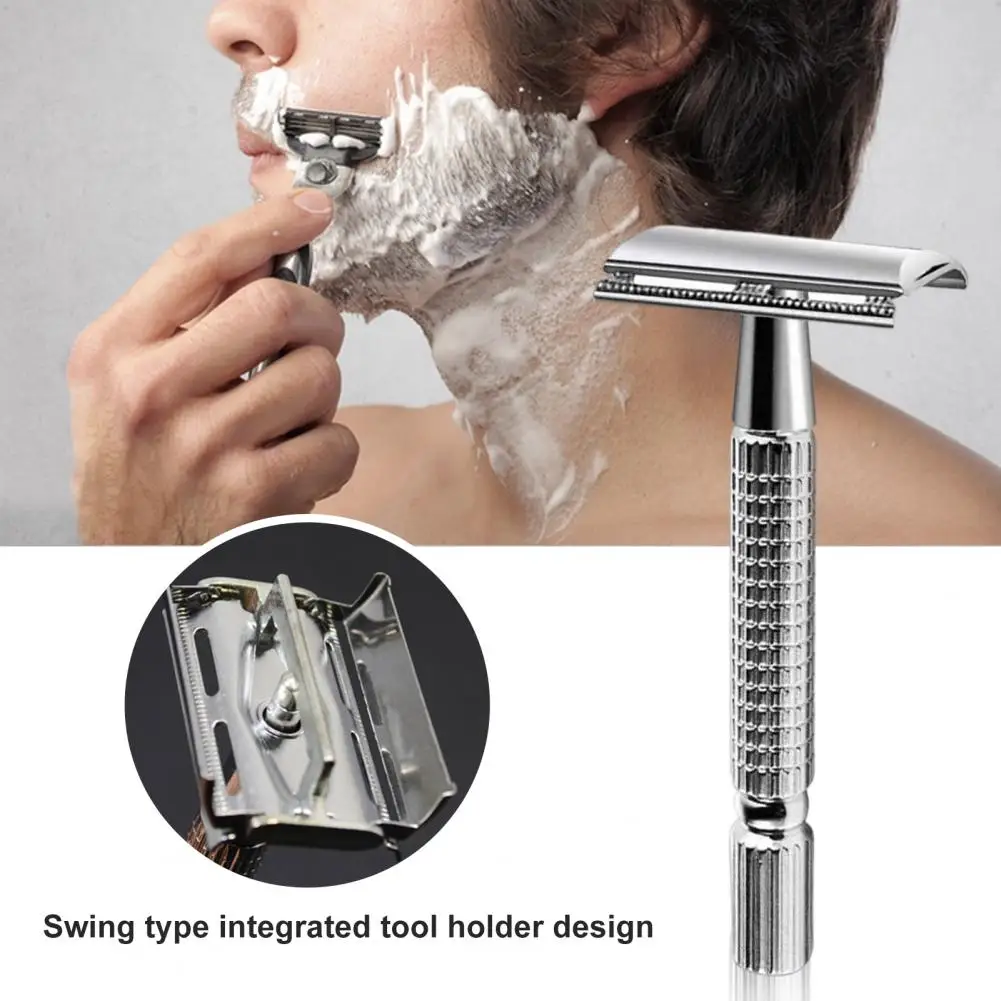 

Old-fashioned Beard Shaver Waterproof Beard Trimmer Detachable Ergonomic Manual Hair Shaver Grooming