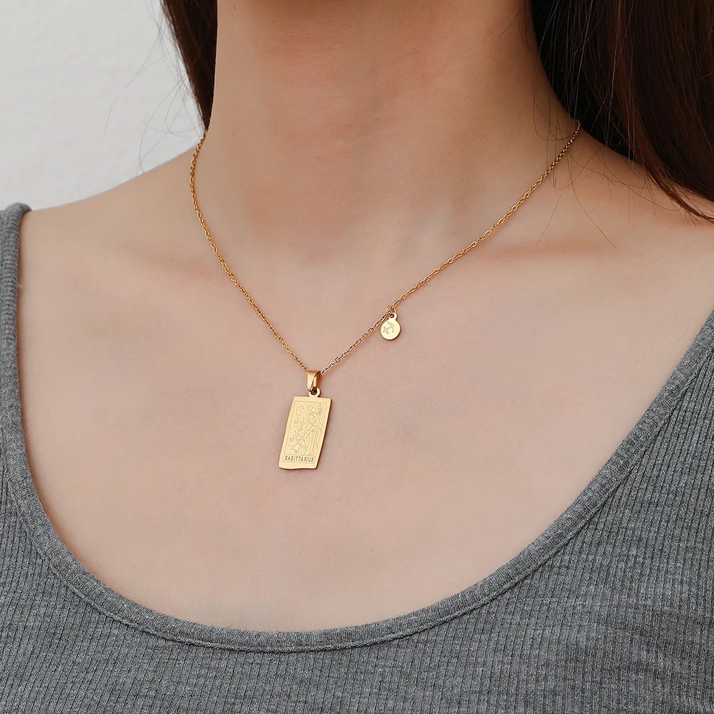 Zodiac Necklace Pendant Choker Collar Gold Necklace for Women Stainless Steel Constellation Aquarius Leo Chain Choker Necklaces
Zodiac Necklace Pendant Choker Collar Gold Necklace for Women Stainless Steel Constellation Aquarius Leo Chain Choker Necklaces