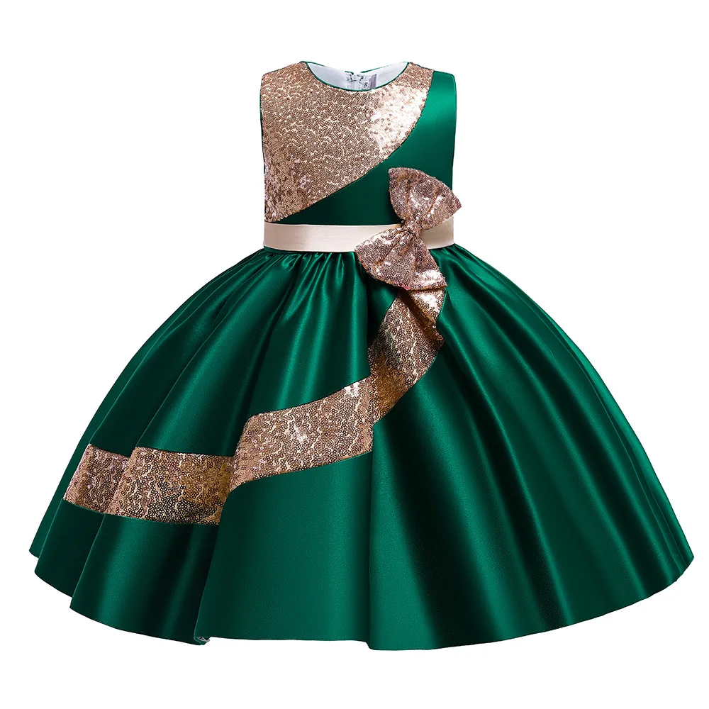 Elegant Kids Sequin panel satin gown Wedding Dress Baby Girls Flower Princess Dress Christmas Party Birthday Gown 3-10 years
Elegant Kids Sequin panel satin gown Wedding Dress Baby Girls Flower Princess Dress Christmas Party Birthday Gown 3-10 years
