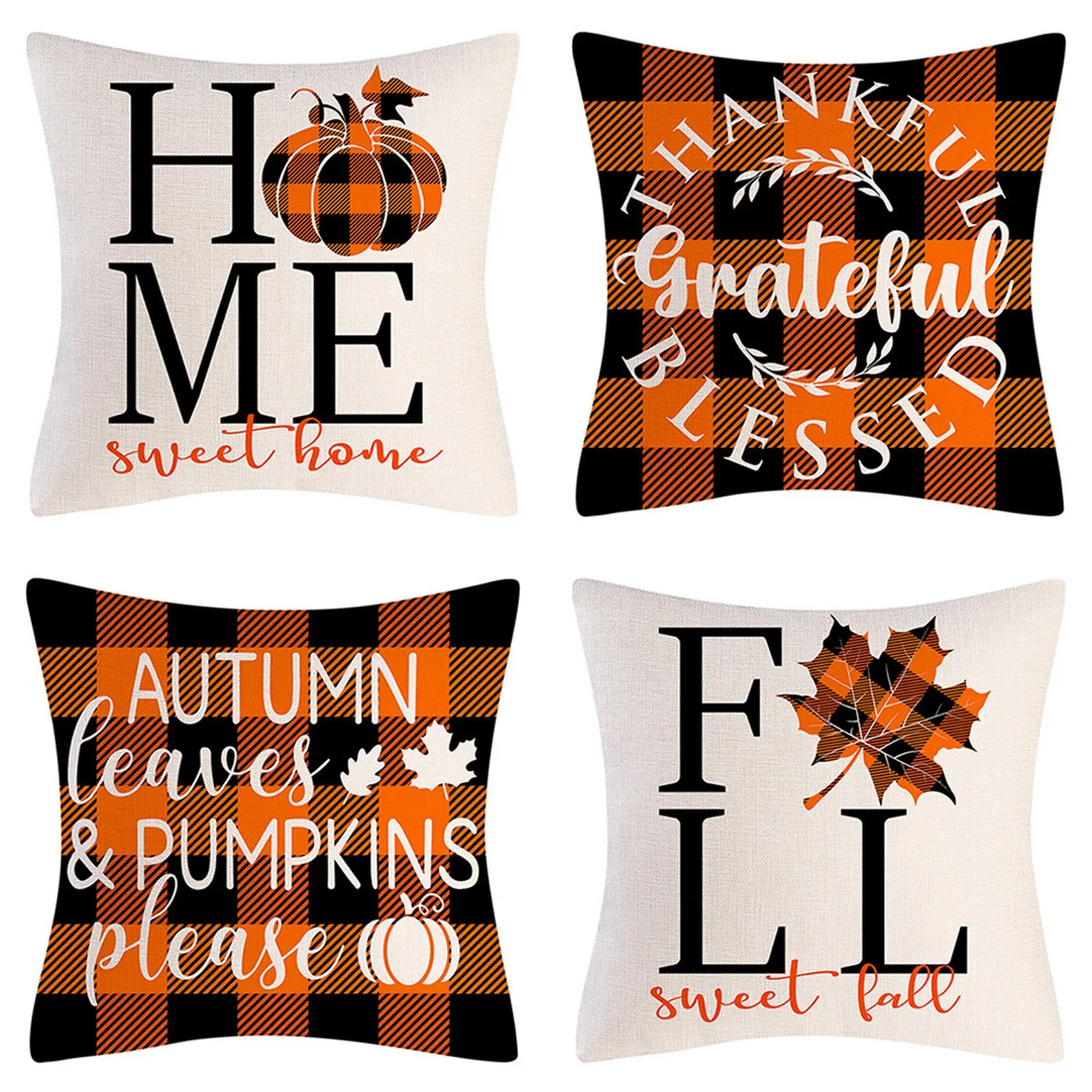 New Skull Pillow Halloween Pillowcase Autumn Orange Plaid Maple Leaf Pattern Thanksgiving Throw Pillow Cover Pillow Cover 4pc
New Skull Pillow Halloween Pillowcase Autumn Orange Plaid Maple Leaf Pattern Thanksgiving Throw Pillow Cover Pillow Cover 4pc