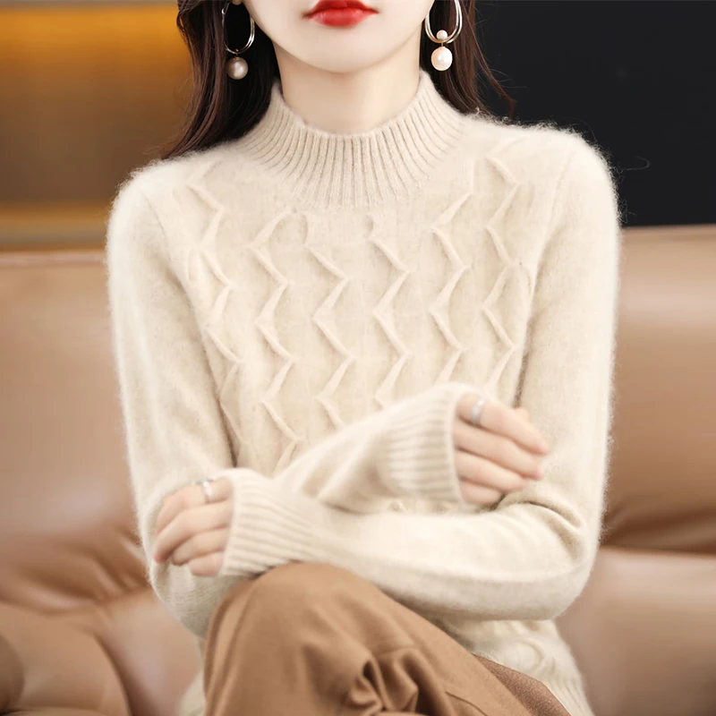 LONGMING Sweater Knitwears Merino Wool Pullovers Women Sweater Cashmere Knit Tops 2023 Winter Autumn Jumpers Korean Fashion Traf
LONGMING Sweater Knitwears Merino Wool Pullovers Women Sweater Cashmere Knit Tops 2023 Winter Autumn Jumpers Korean Fashion Traf