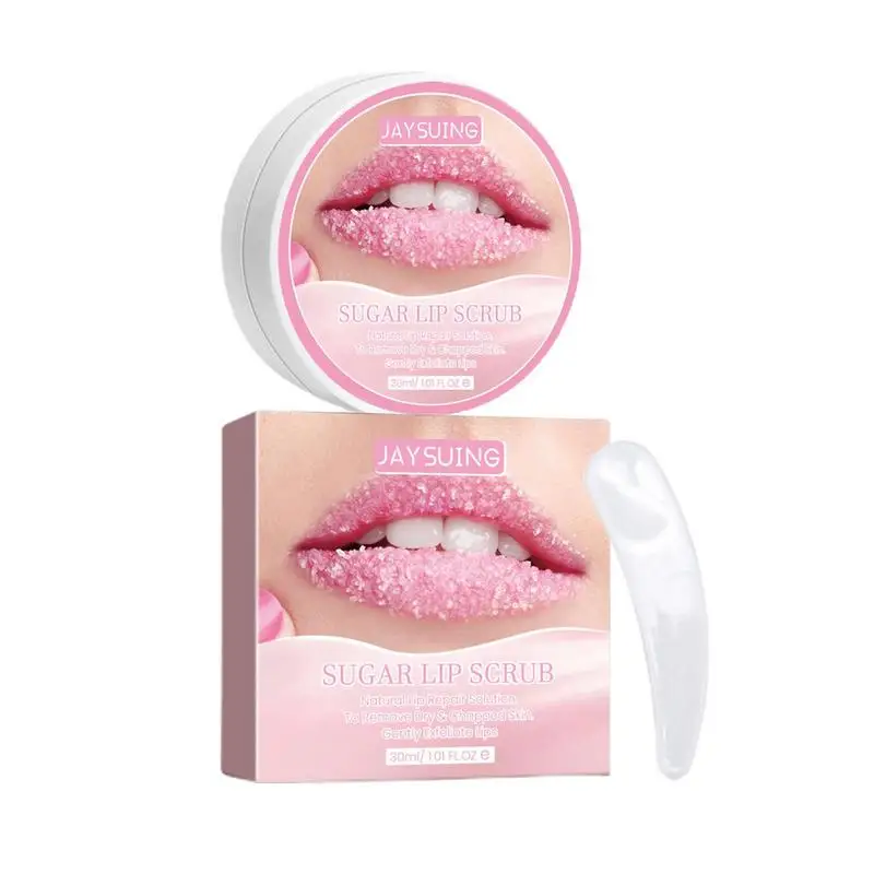 

Sugar Lip Exfoliator 30ml Lip Moisturizer Plumper Lip Care Products Lip Balm Sleeping Masque Lip Scrub With Spoon Skincare