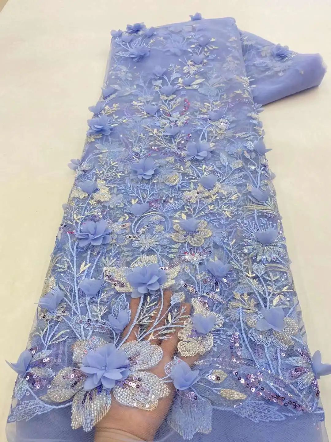 2023 Latest African 3D Flower Lace Fabric Dubai Sequins Tulle Lace Fabric Embroidered Applique Nigerian Fabric For Sewing Dress
2023 Latest African 3D Flower Lace Fabric Dubai Sequins Tulle Lace Fabric Embroidered Applique Nigerian Fabric For Sewing Dress