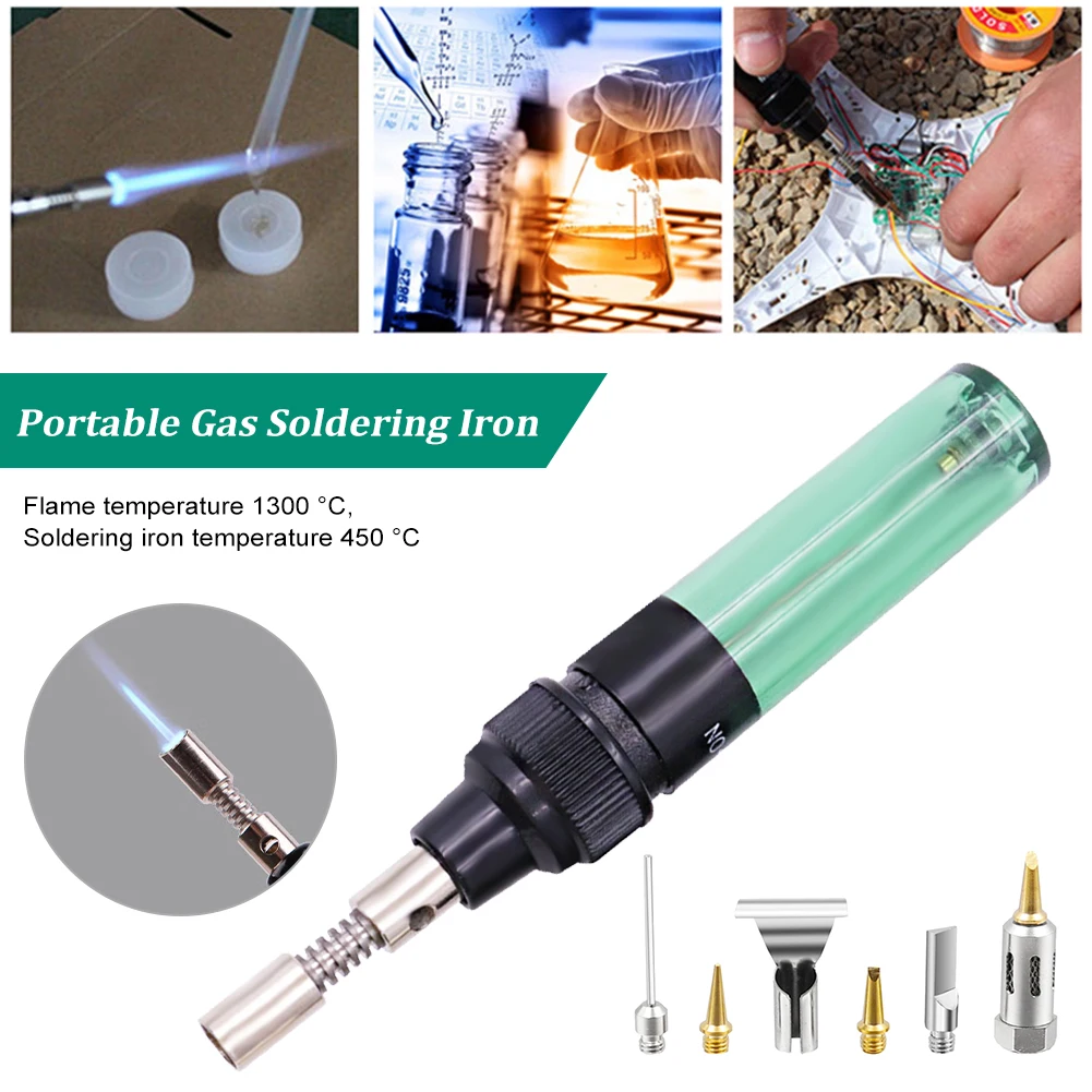 Portable Gas Soldering Iron Cordless Butane Gas Welding Gun Welding Pen 1300℃ Adjustable Burner Mini Butane Welder Tip Tools
Portable Gas Soldering Iron Cordless Butane Gas Welding Gun Welding Pen 1300℃ Adjustable Burner Mini Butane Welder Tip Tools