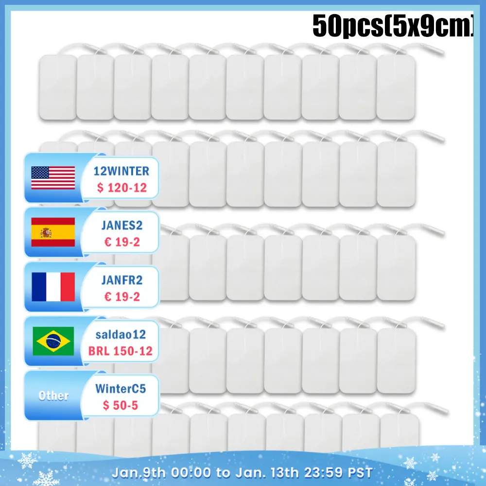 50/20 шт десятки электродов колодки Самостоятельная упаковка самоклеющиеся Нетканые ткани Многоразовые Сменные аксессуары для физиотерапии
50/20 шт десятки электродов колодки Самостоятельная упаковка самоклеющиеся Нетканые ткани Многоразовые Сменные аксессуары для физиотерапии