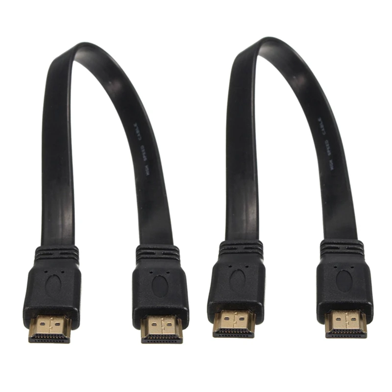 2X Short HDMI Male To Male Plug Flat Cable Cord Full HD For Audio Video HDTV TV PS3
2X Short HDMI Male To Male Plug Flat Cable Cord Full HD For Audio Video HDTV TV PS3