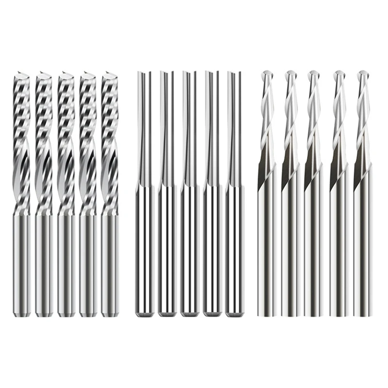 End Mill Engraving Bits Set 15Pcs CNC Router Bits For Woodworking Acrylic Cutting 3.175/2Mm Shank Carbide Milling Cutter
End Mill Engraving Bits Set 15Pcs CNC Router Bits For Woodworking Acrylic Cutting 3.175/2Mm Shank Carbide Milling Cutter
