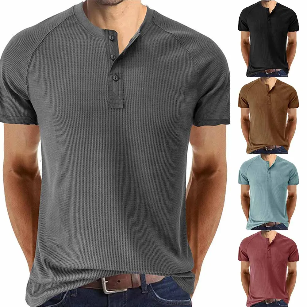 New 2023 Men's Summer Casual Shirts Solid Comfortable Knitted Short Sleeve T-Shirts For Men Button Design Male Clothing Tops
New 2023 Men's Summer Casual Shirts Solid Comfortable Knitted Short Sleeve T-Shirts For Men Button Design Male Clothing Tops