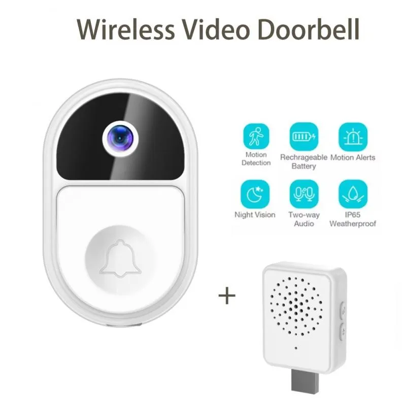 

Умный электронный Видеозвонок V8, беспроводной дверной звонок с Wi-Fi, ИК ночной камерой, системой видеонаблюдения