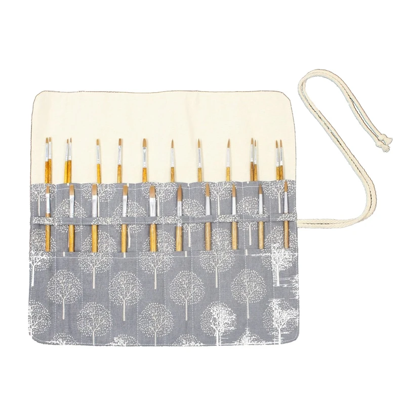 20 Holes 15 Inches Artist Paint Brushes Case Roll Up Pen Holder Canvas Pouch Bag (Grey Tree Without Brushes)
20 Holes 15 Inches Artist Paint Brushes Case Roll Up Pen Holder Canvas Pouch Bag (Grey Tree Without Brushes)