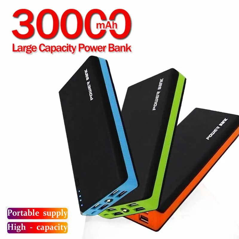 Power bank portable 30000mAh 4 USB power PoverBank fast charging LED light external battery charger for Xiaomi iPhone
Power bank portable 30000mAh 4 USB power PoverBank fast charging LED light external battery charger for Xiaomi iPhone