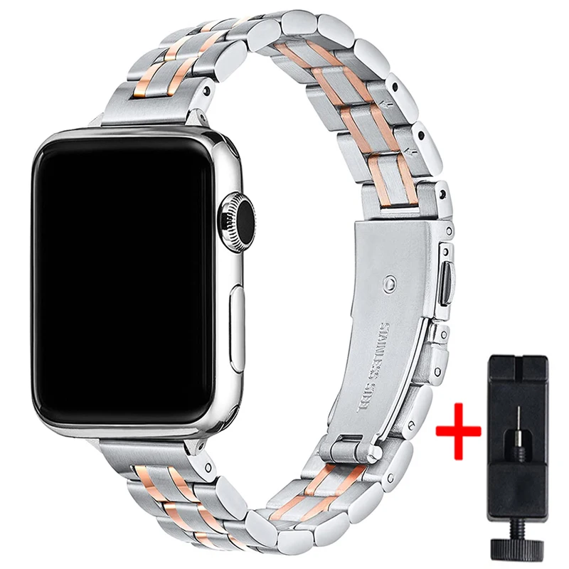 Women Thin Metal strap for Apple Watch band 41mm 40mm 38mm 45mm 42 44mm Slim Stainless Steel iWatch series SE 7/6/5/4/3 Bracelet
Women Thin Metal strap for Apple Watch band 41mm 40mm 38mm 45mm 42 44mm Slim Stainless Steel iWatch series SE 7/6/5/4/3 Bracelet