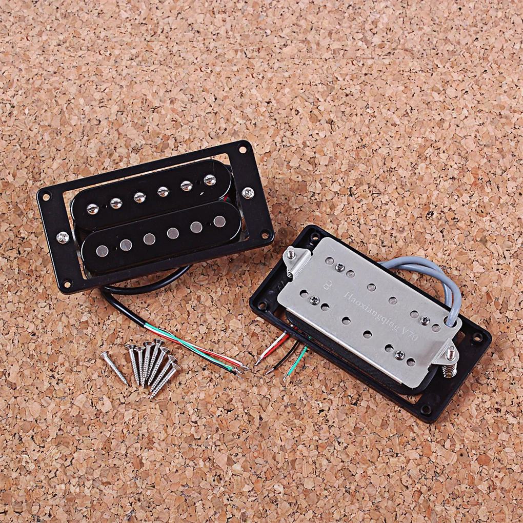 Pickup Neck Set Lightweight Double Coil Pickups Welding with Frame 5-core Wire Electric Guitar Parts Accessories LP Style 
Pickup Neck Set Lightweight Double Coil Pickups Welding with Frame 5-core Wire Electric Guitar Parts Accessories LP Style