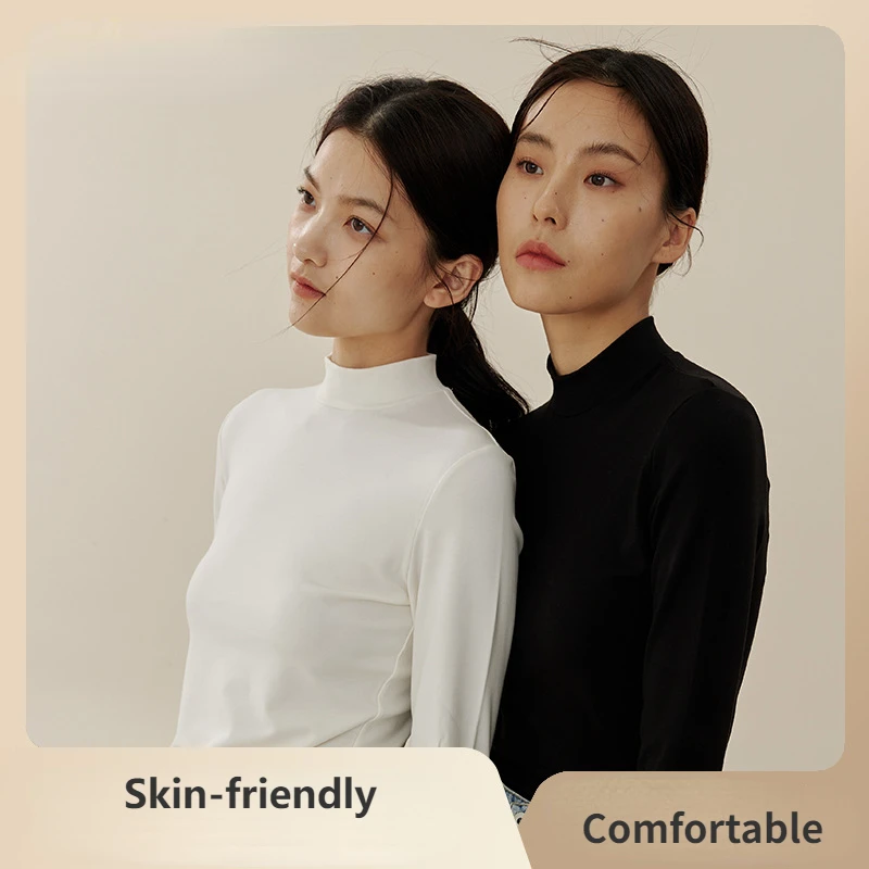 Mid-collar T-shirt warm base shirt skin soft female blouse long sleeve t shirt for women Korean dongdaemun high quality clothing
Mid-collar T-shirt warm base shirt skin soft female blouse long sleeve t shirt for women Korean dongdaemun high quality clothing