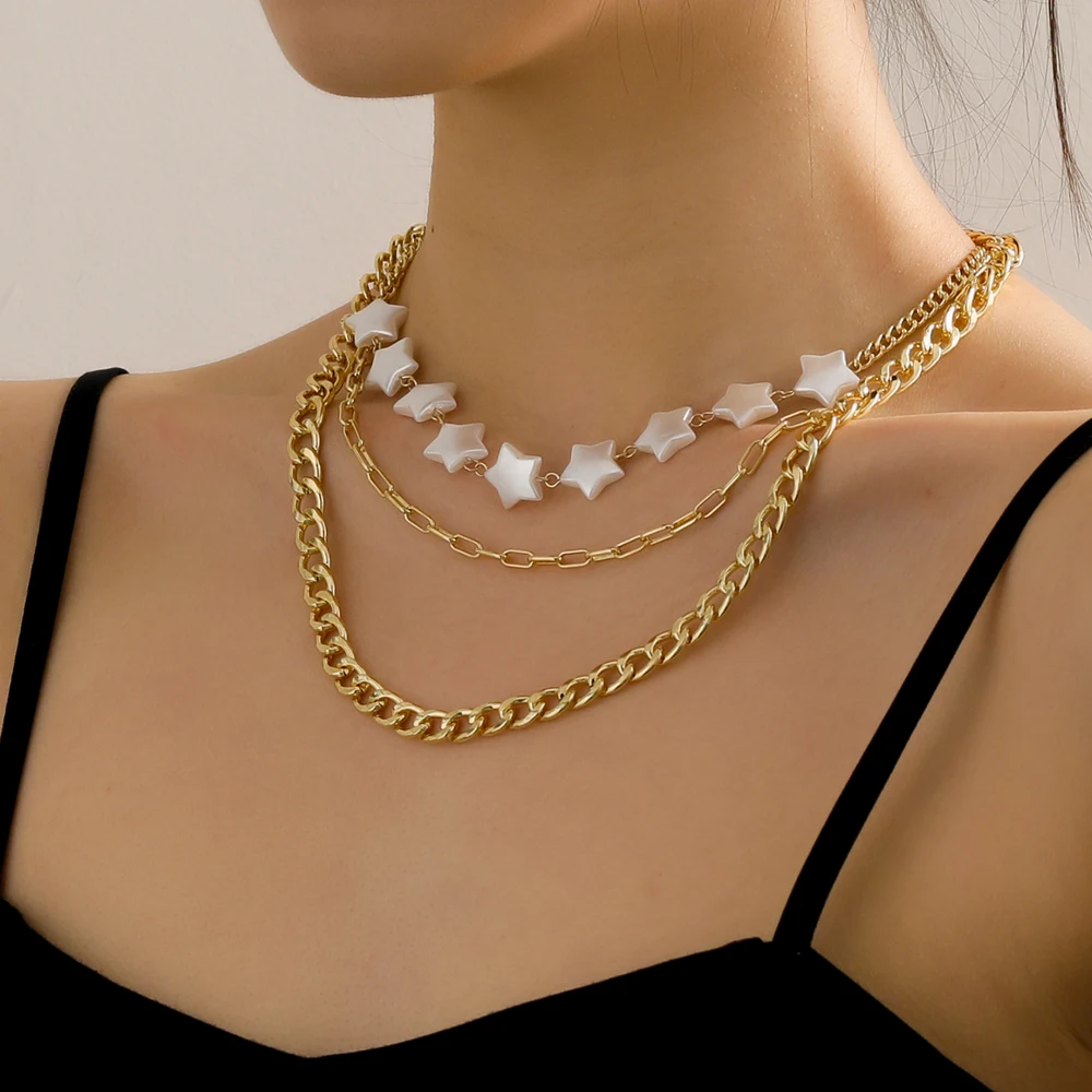 2022 Trend Simulated Pearl Star Shaped Choker Necklaces For Women Girl Clavicle Multi Layer Chains Necklace Fashion Jewelry Gift
2022 Trend Simulated Pearl Star Shaped Choker Necklaces For Women Girl Clavicle Multi Layer Chains Necklace Fashion Jewelry Gift